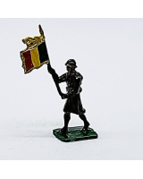 29-M-2 World War II Belgium Infantry Officer marching with flag 30mm SAE Madeira