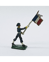 25-M-1 World War II France Chasseurs Alpins Officer marching with flag 30mm SAE Madeira